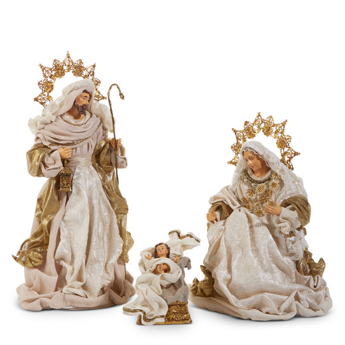 16" Holy Family Gold Ivory