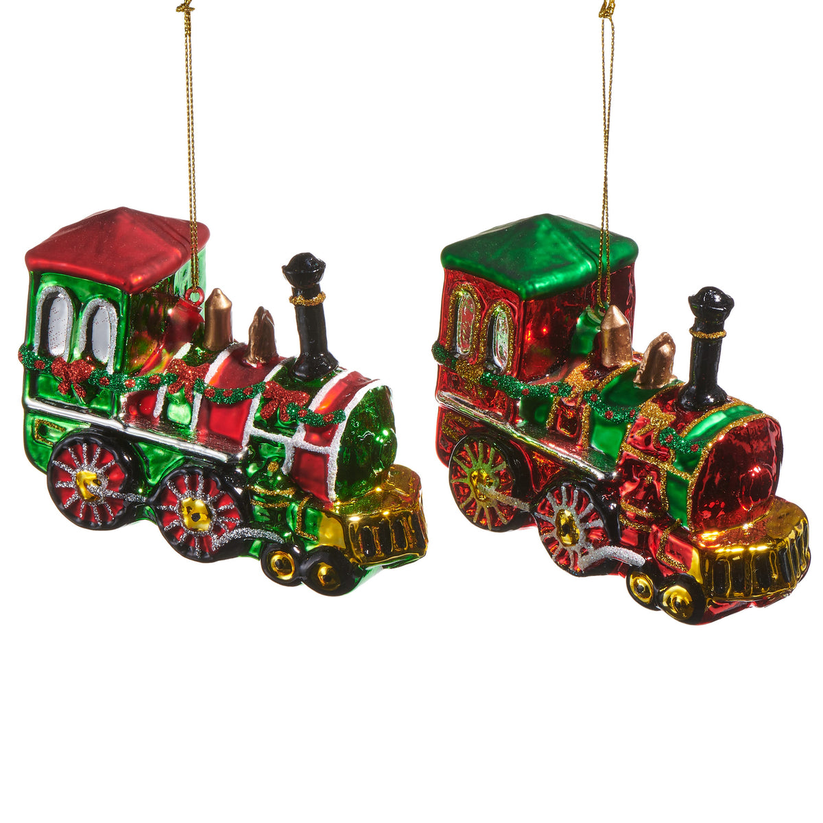 4” Train Glass Ornament