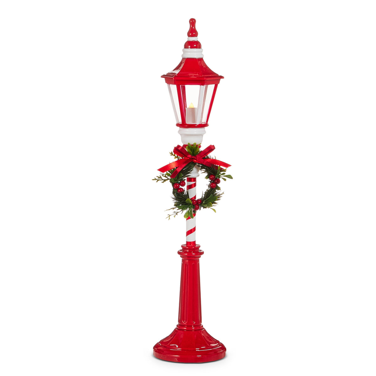 21" LED Lamp Post Red White