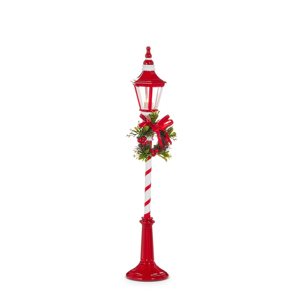 18" LED Lamp Post Red White