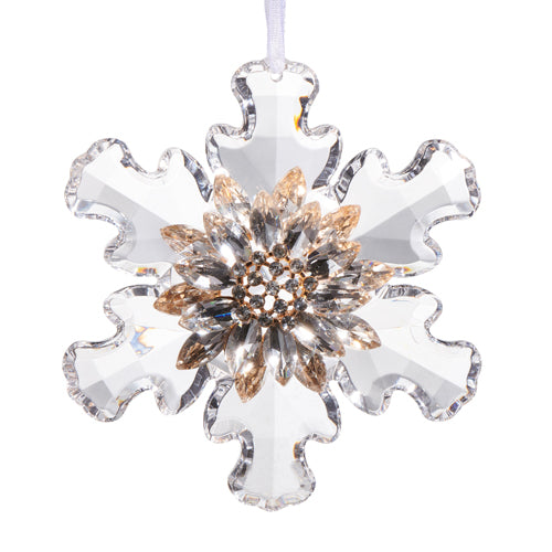 4" Snowflake Brooch Acrylic Ornament