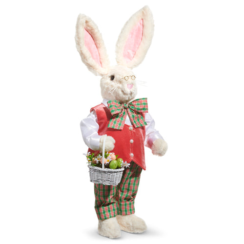 24" Mr. Plaid Bunny w/ Egg Basket