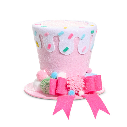 6" Top Hat Sprinkles Pink