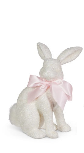 11.5" Glitter Bunny White