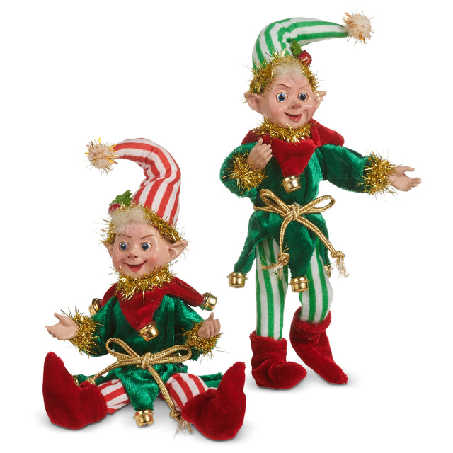 8" Festive Elf Ornament