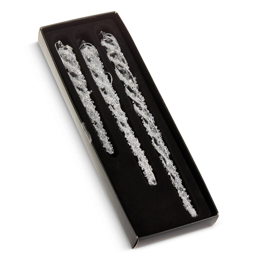 Box/3 6-9" Swirl Icicle Ornaments