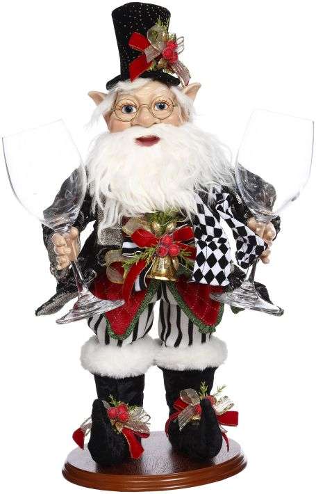 20" Elf with Wine Glasses