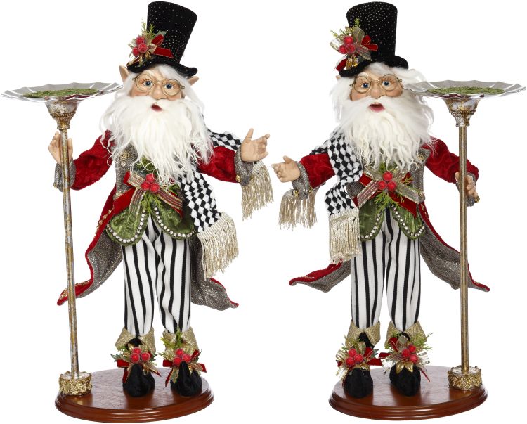 19" Elf with Candle Holder