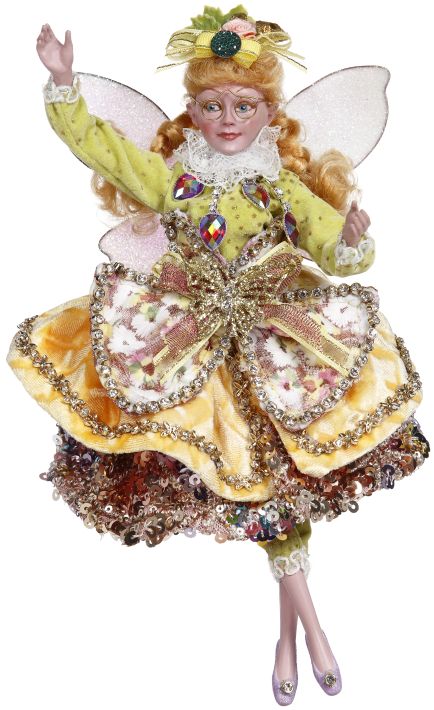 Figurine with delicate butterfly wings and a hand-finished costume.