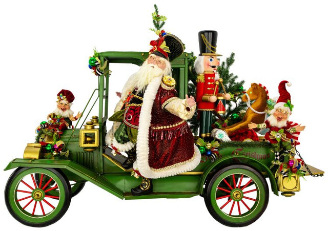 Santa's delivery figurine, 37 inch, for Christmas decorating