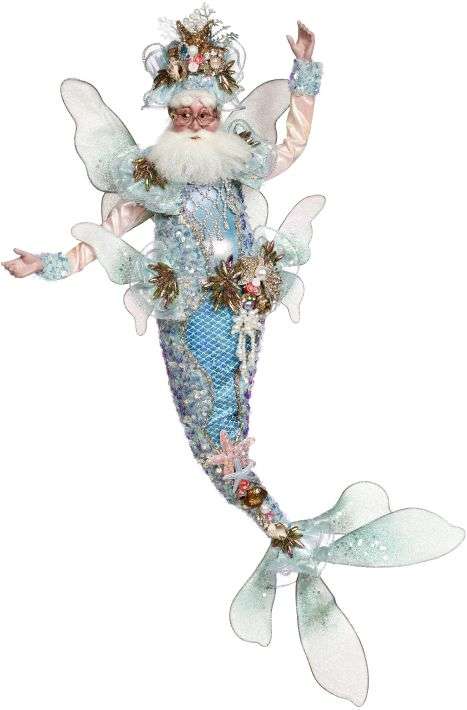 Neptune fairy figurine with detailed wings and dress.