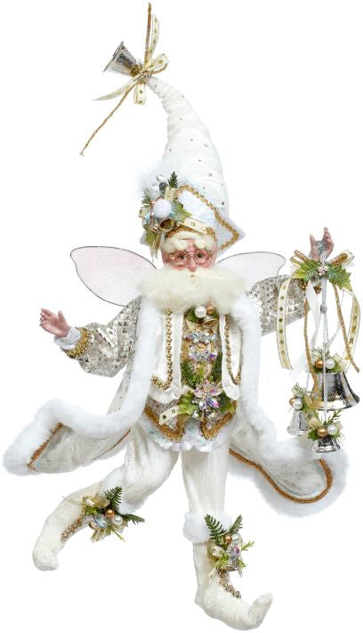 White winter fairy figurine, for holiday mantels and shelves