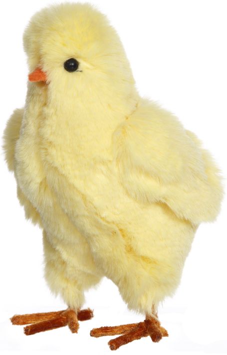 Chick figurine with a hand-painted spring finish.