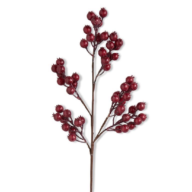 26" Red Berry Spray