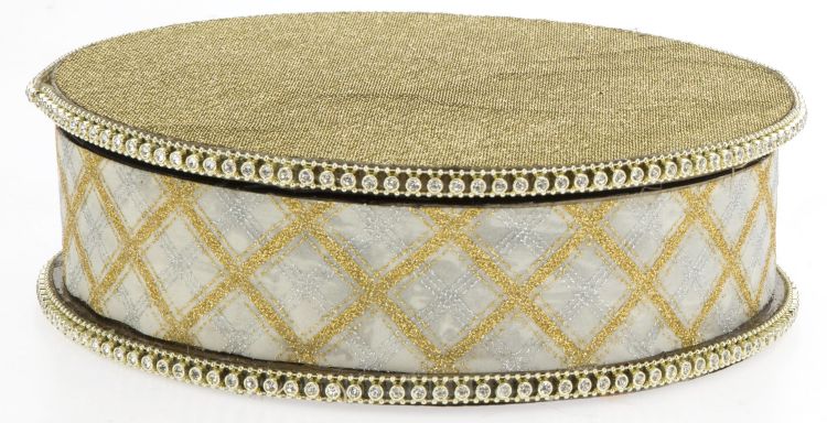 Gold white rotating base seasonal & decorations, 10 inch, for Christmas decorating