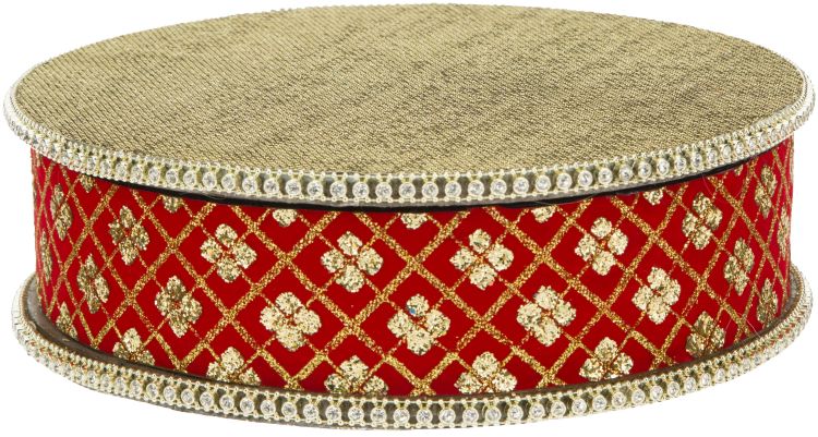 Gold red rotating base seasonal & decorations, 10 inch, for Christmas decorating