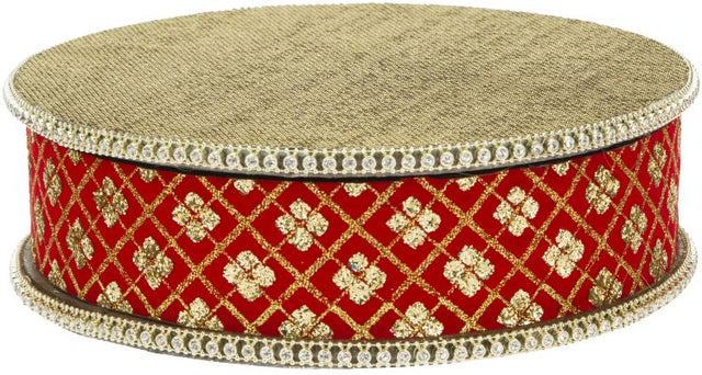 Gold red rotating base seasonal & decorations, 10 inch, for Christmas decorating