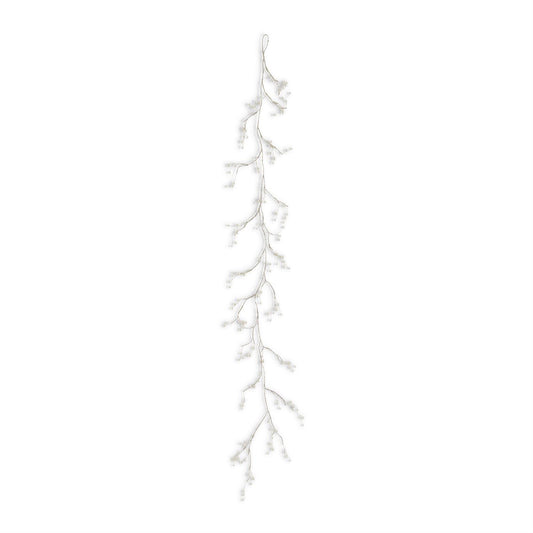 Pearl twig garland with lustrous pearl berries.