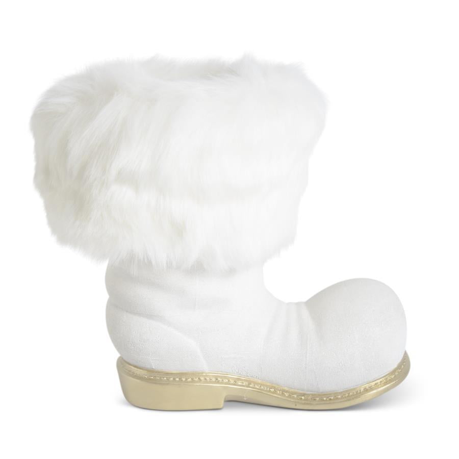 12" Santa Boot White