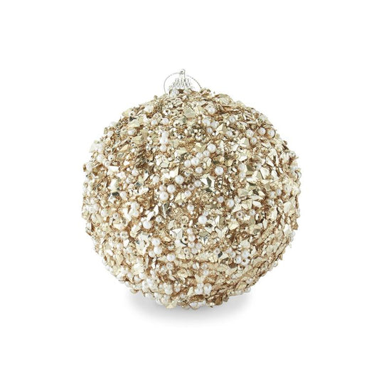 5" Champagne Sequins & Beads Ornament