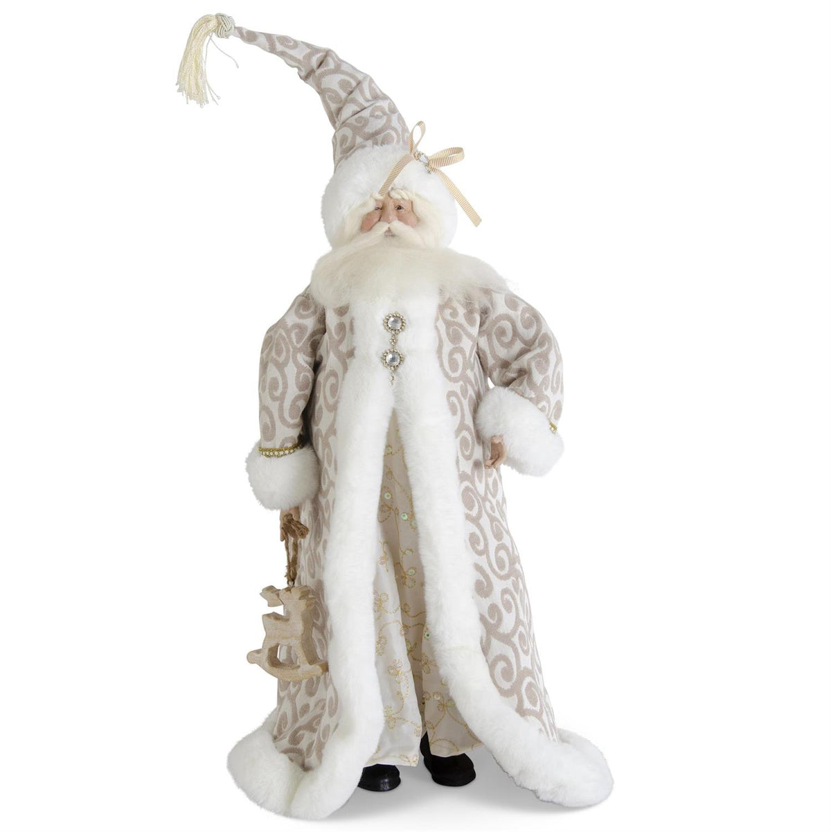 27.5" Santa Cream Filigree Coat