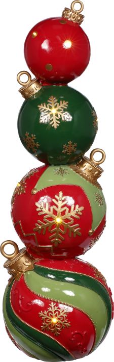 35" Stacked Ornament Tabletop Decor