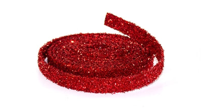 1"x15' Ribbon Red Glitter