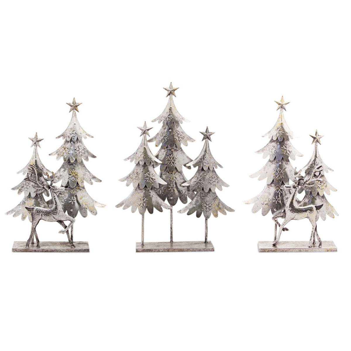 3/Set 25" Tree & Deer Decor
