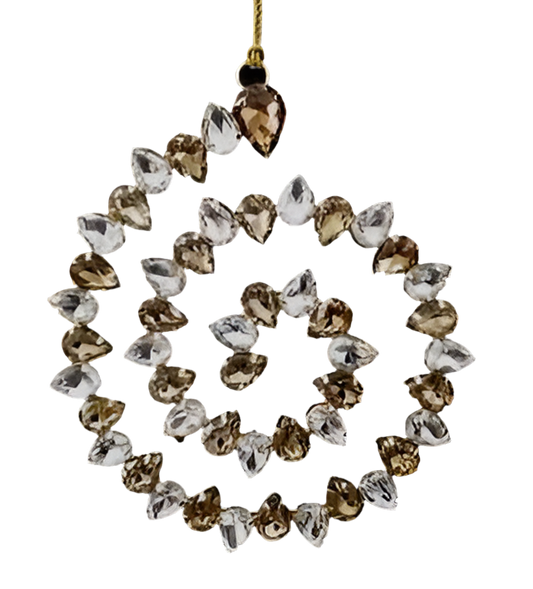 5" Jewel Gold Clear Ornament