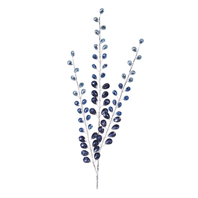 Blue jewel spray with faceted gem detail.