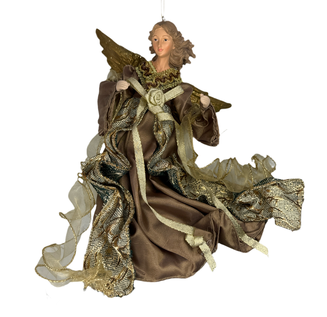 Gold angel figurine with a warm gilded finish.