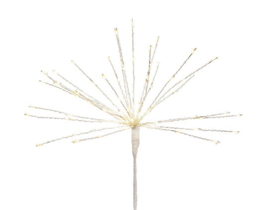 LED starburst tree topper with radiant rays.