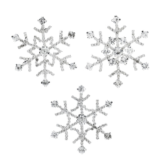 2" Pin Silver Snowflake