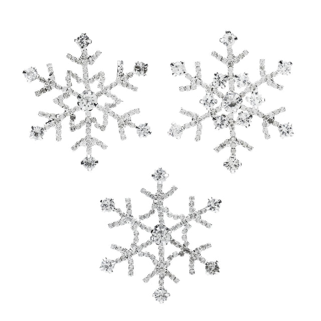 2" Pin Silver Snowflake