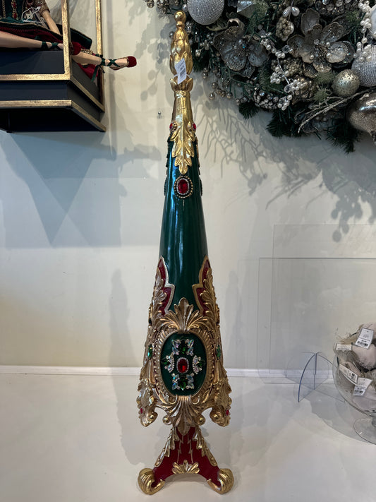 35.5" Tree Green Red Gem