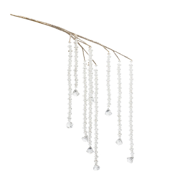Clear acrylic prism spray, 34 inch, for Christmas decorating