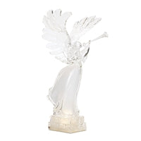 Clear acrylic figurine for holiday decorating