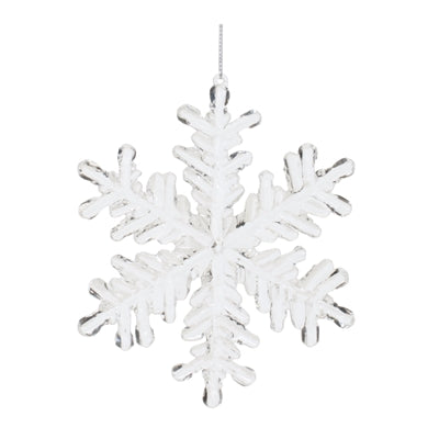 5.5" Snowflake Clear Ornament