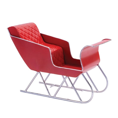 Red sleigh, 12 by 8 inch, for Christmas decorating
