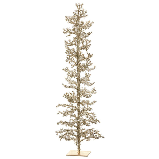 Gold beaded diamond tree, 36 inches