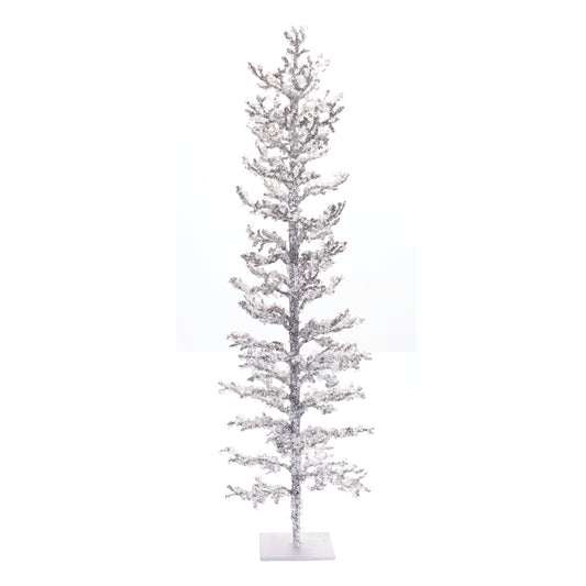 36" Silver Tree Beaded