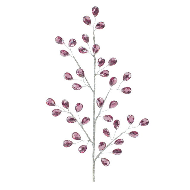 Pink beaded spray with a jeweled finish.