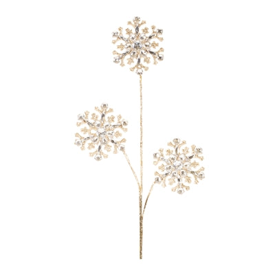 32" Snowflake Spray Champagne