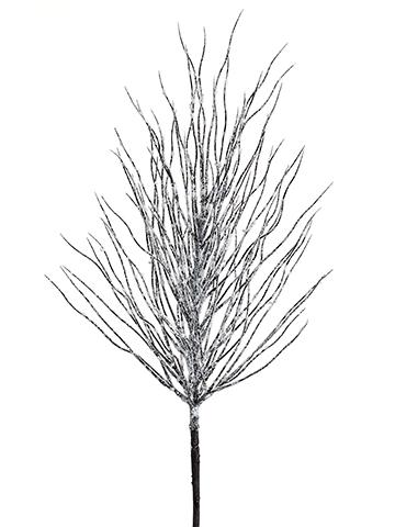 White glittered twig spray, 26 inches