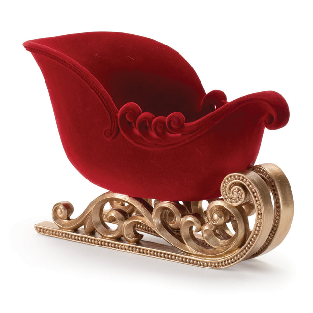 Red sleigh, 13 inch, for Christmas decorating