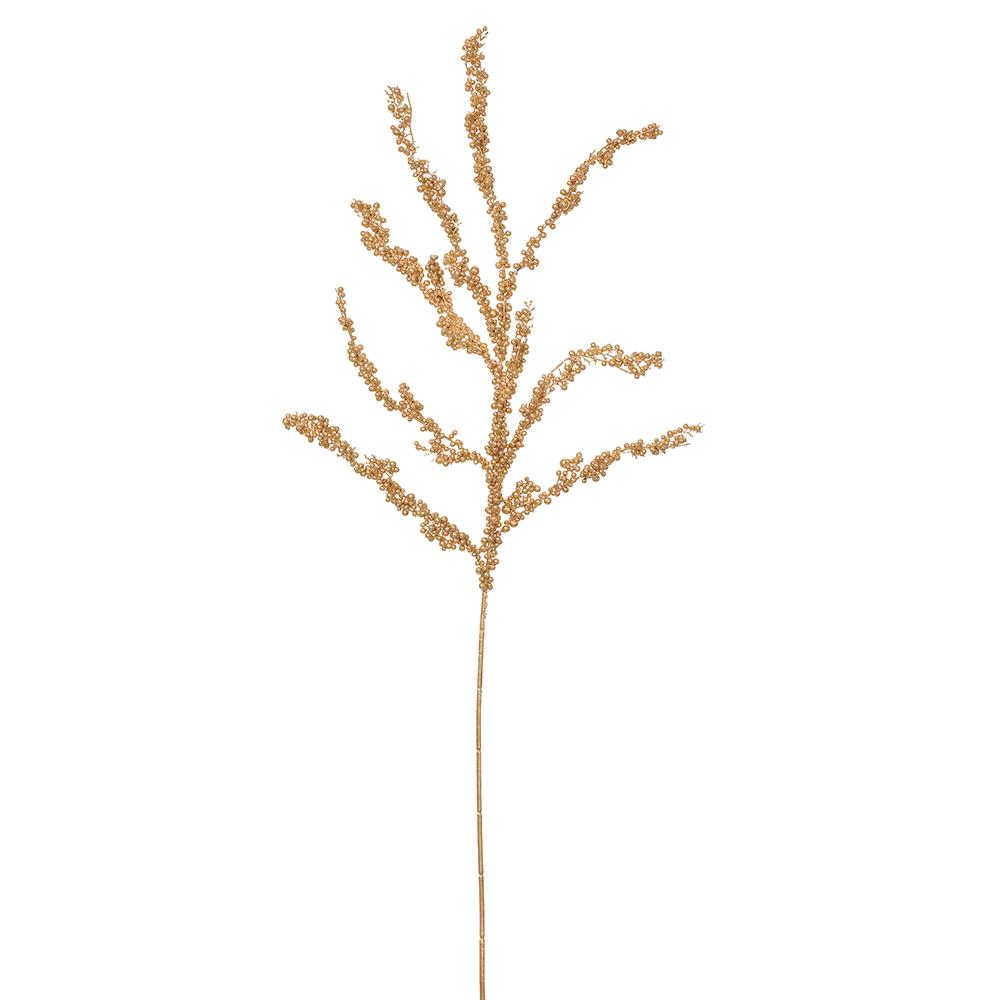 Gold glittered berry spray, 46 inches