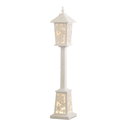 48" LED Lamp Post Wood White