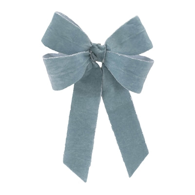 15" Blue Bow Clip Glitter