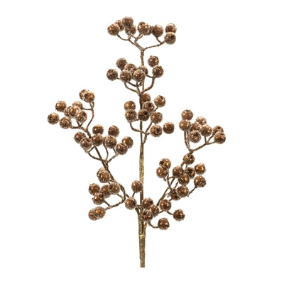 22" Brown Berry Spray