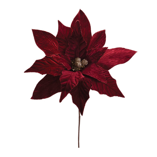 31" Burgundy Poinsettia Stem